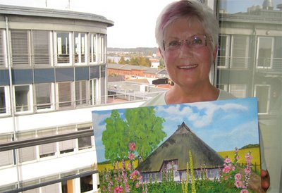 Gemalte Landschaften im Stadthaus