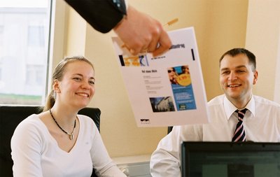 Mitarbeiter in einem Meeting