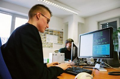 Mitarbeiter am Arbeitsplatz